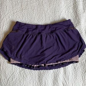 Lululemon Purple Lace Pacesetter tennis skirt